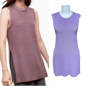 Aritzia Wilfred Palmier Sleeveless Tunic‎ Sweater Purple Size Medium